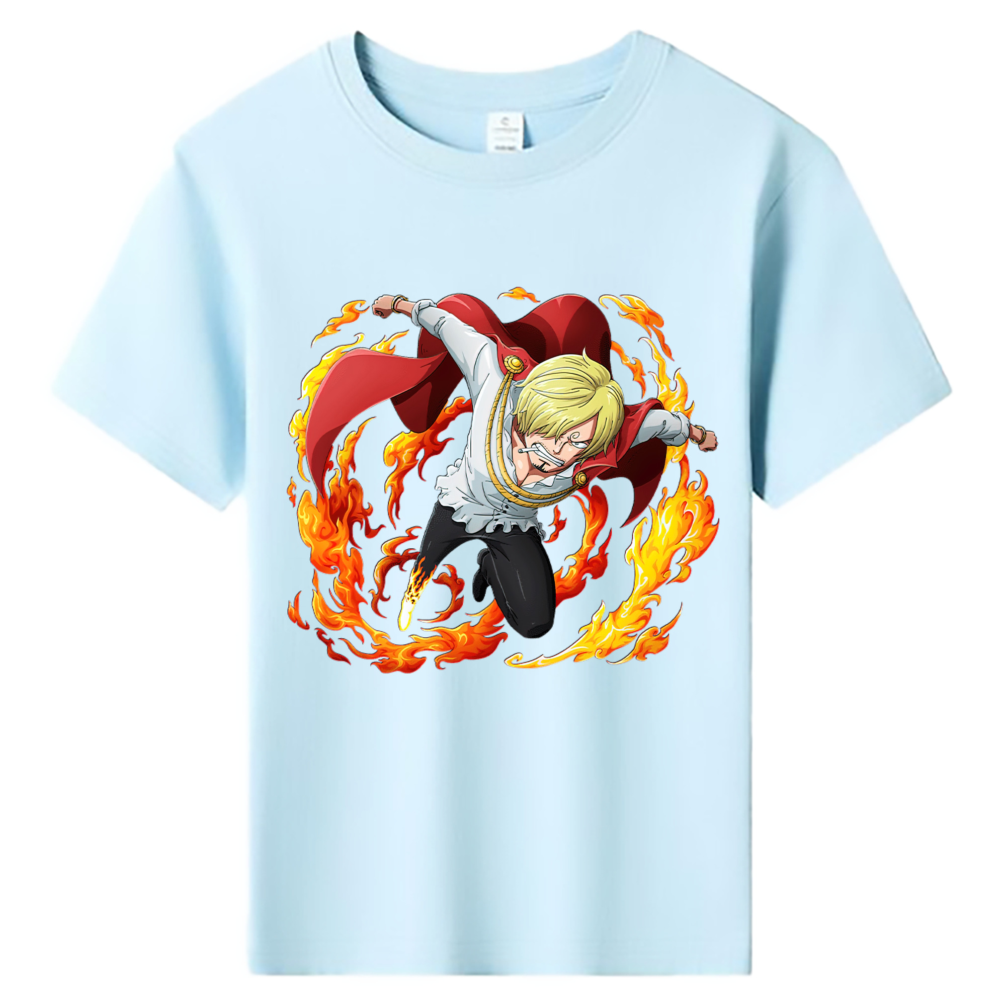 （画像用） ワンピース サンジ ONE PIECE Sanji 綿100％キッズTシャツ（フロントプリント）